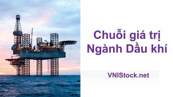 Giàn khoan dầu ngoài khơi tại hoàng hôn trong chuỗi giá trị ngành dầu khí